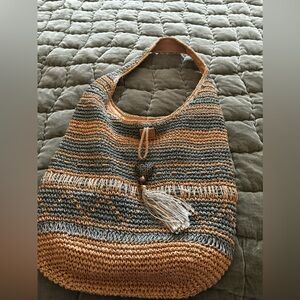 Sun and Sand Multicolor Woven Tote Bag